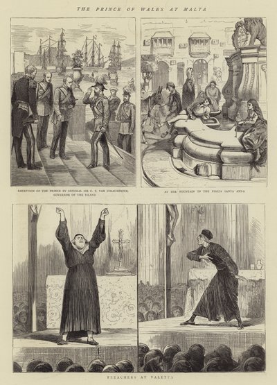 A walesi herceg Máltán alkotó: Alfred Chantrey Corbould